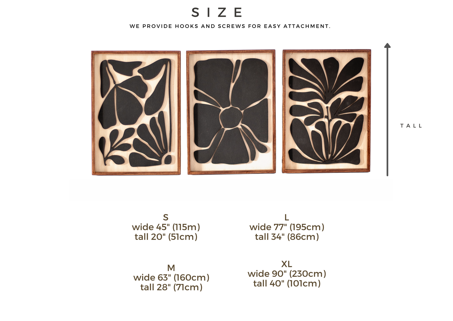 Floral Wood Wall Art Set