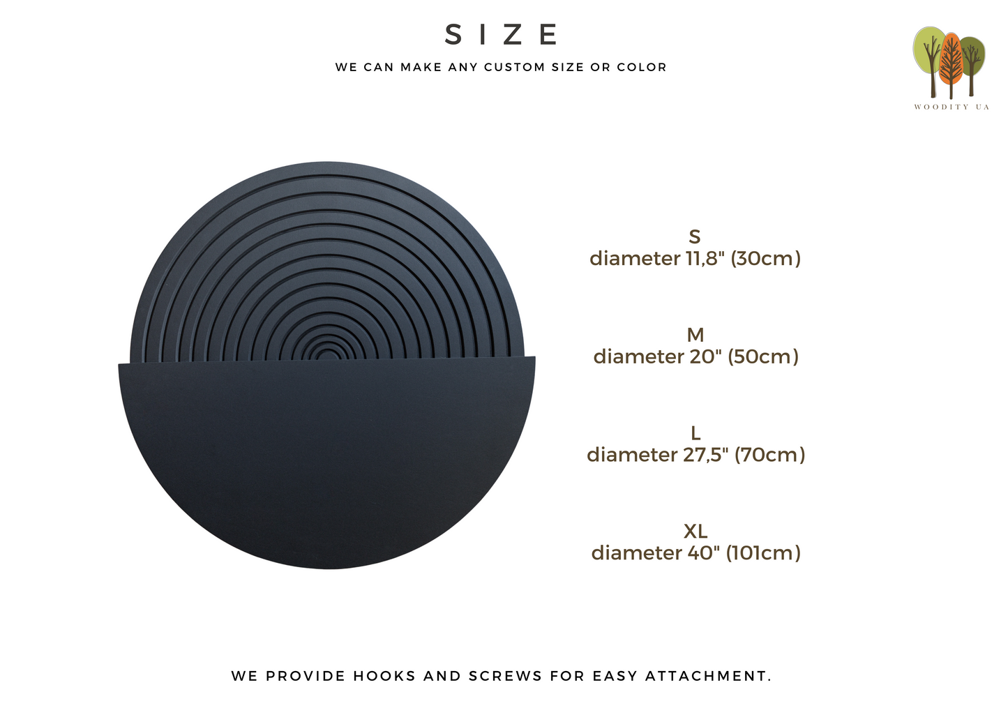Black Circle Wood Wall Art