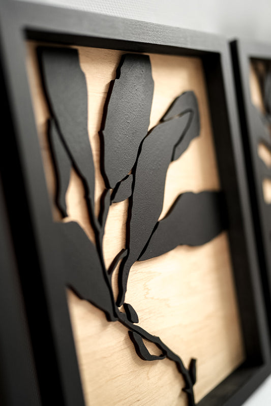 Abstract Leafs Wall Art Set