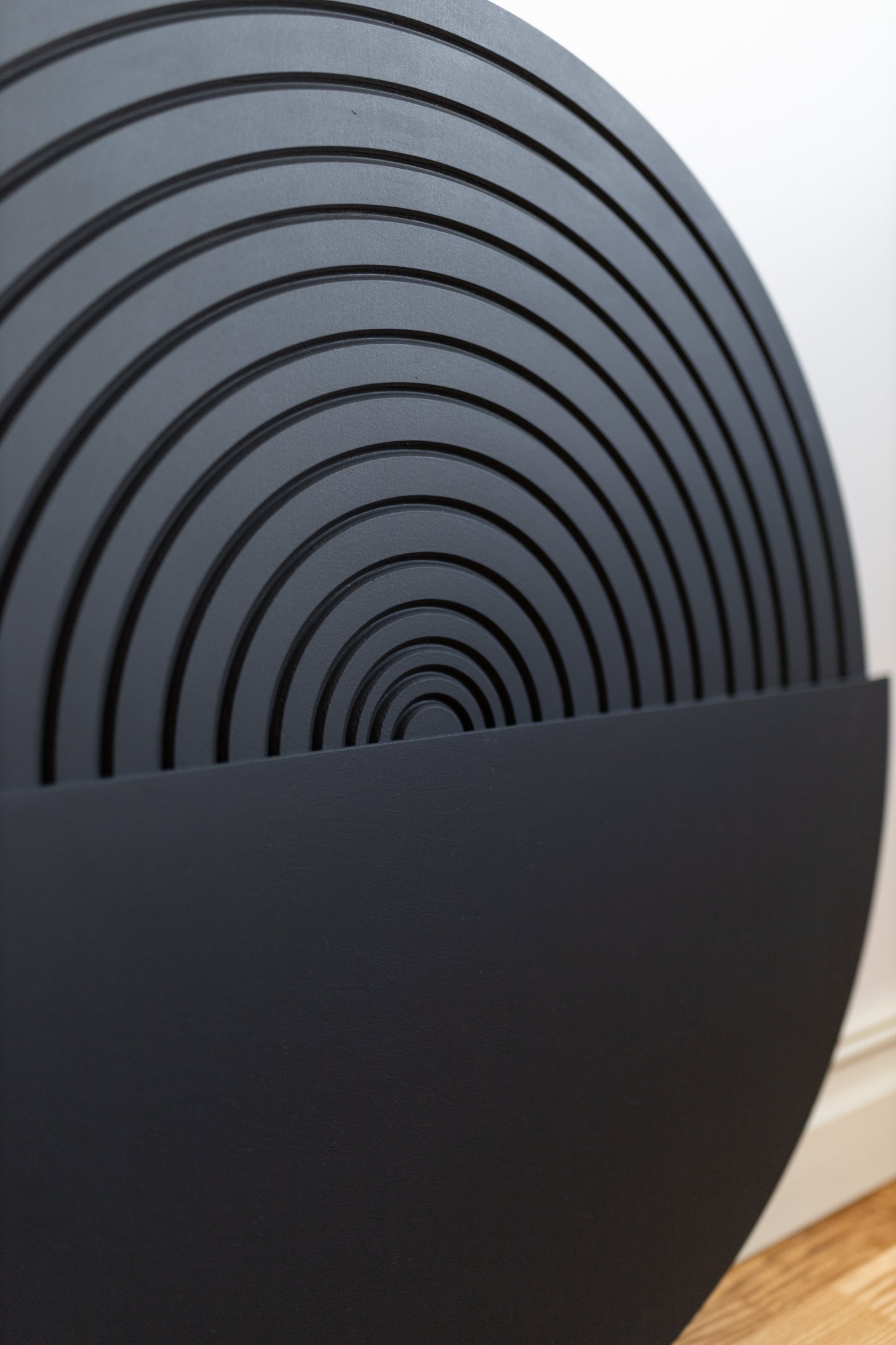Black Circle Wood Wall Art