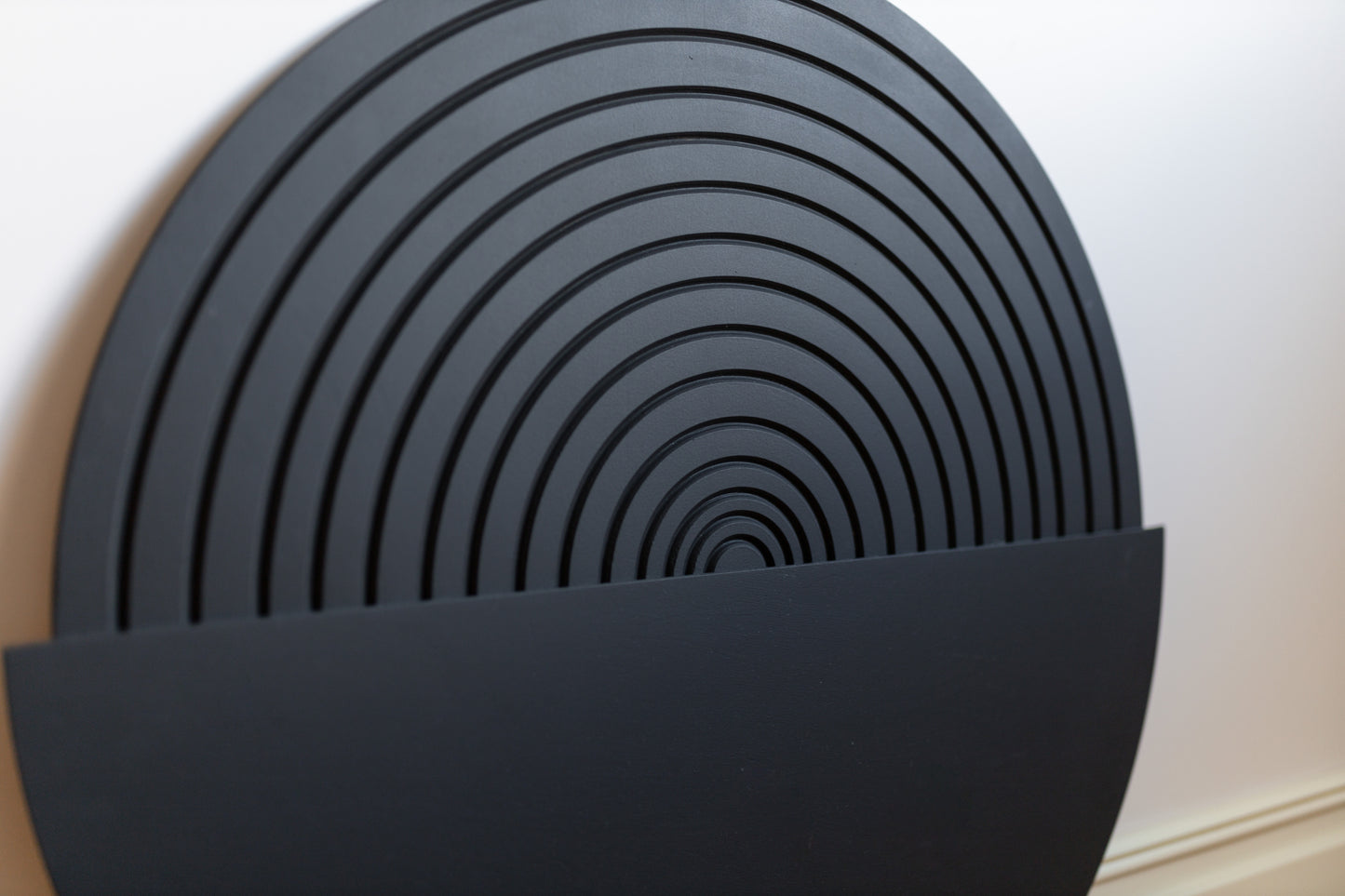 Black Circle Wood Wall Art