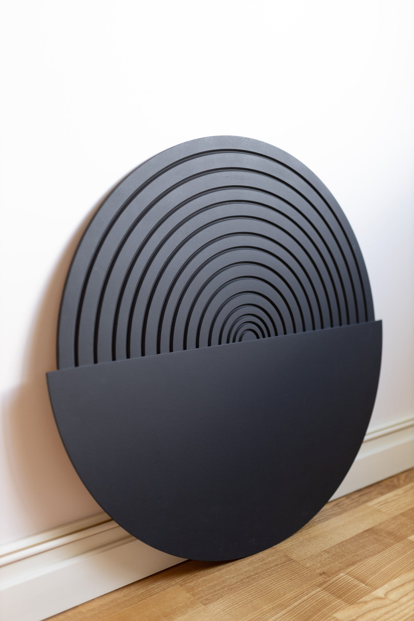 Black Circle Wood Wall Art