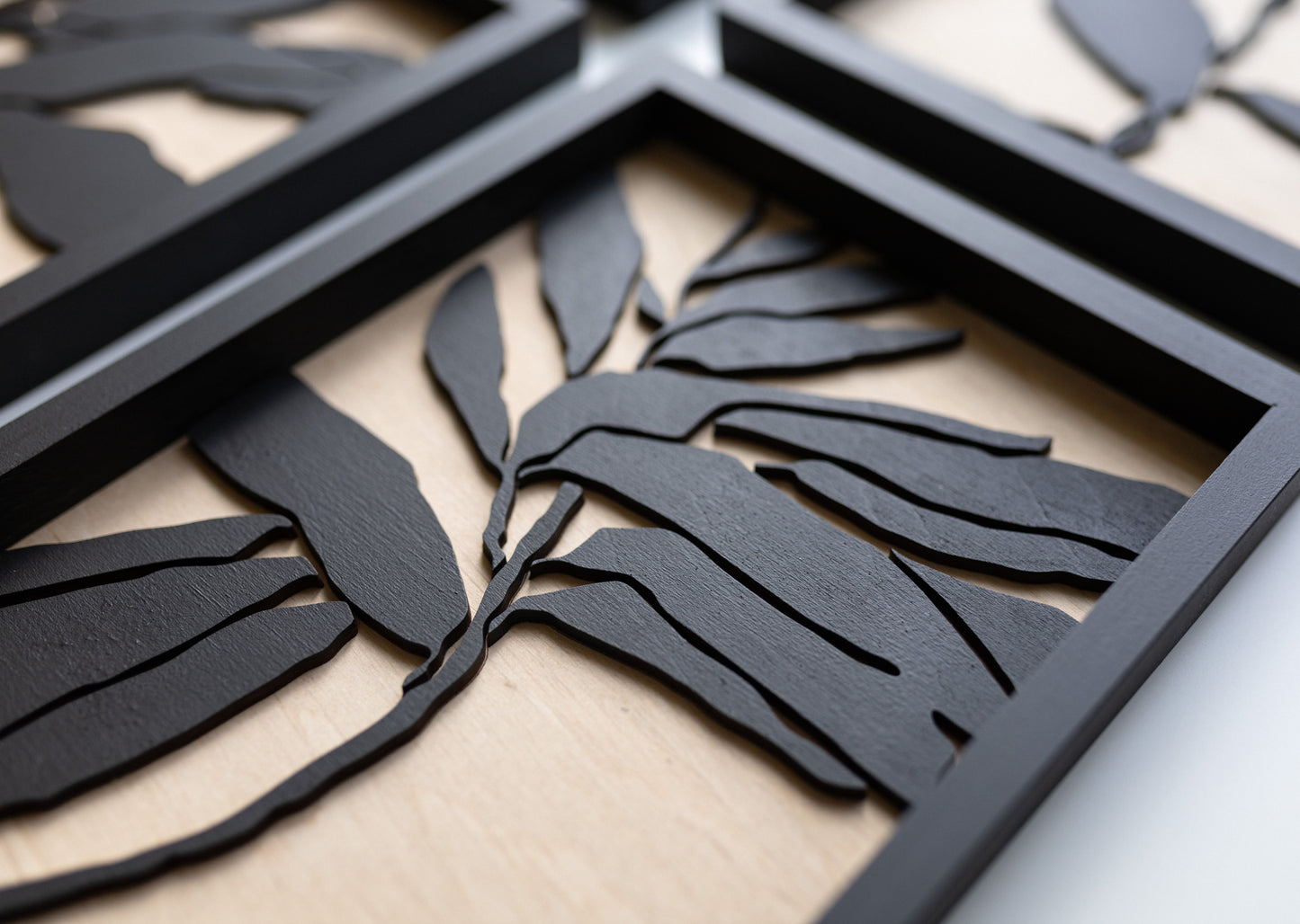 Abstract Leafs Wall Art Set