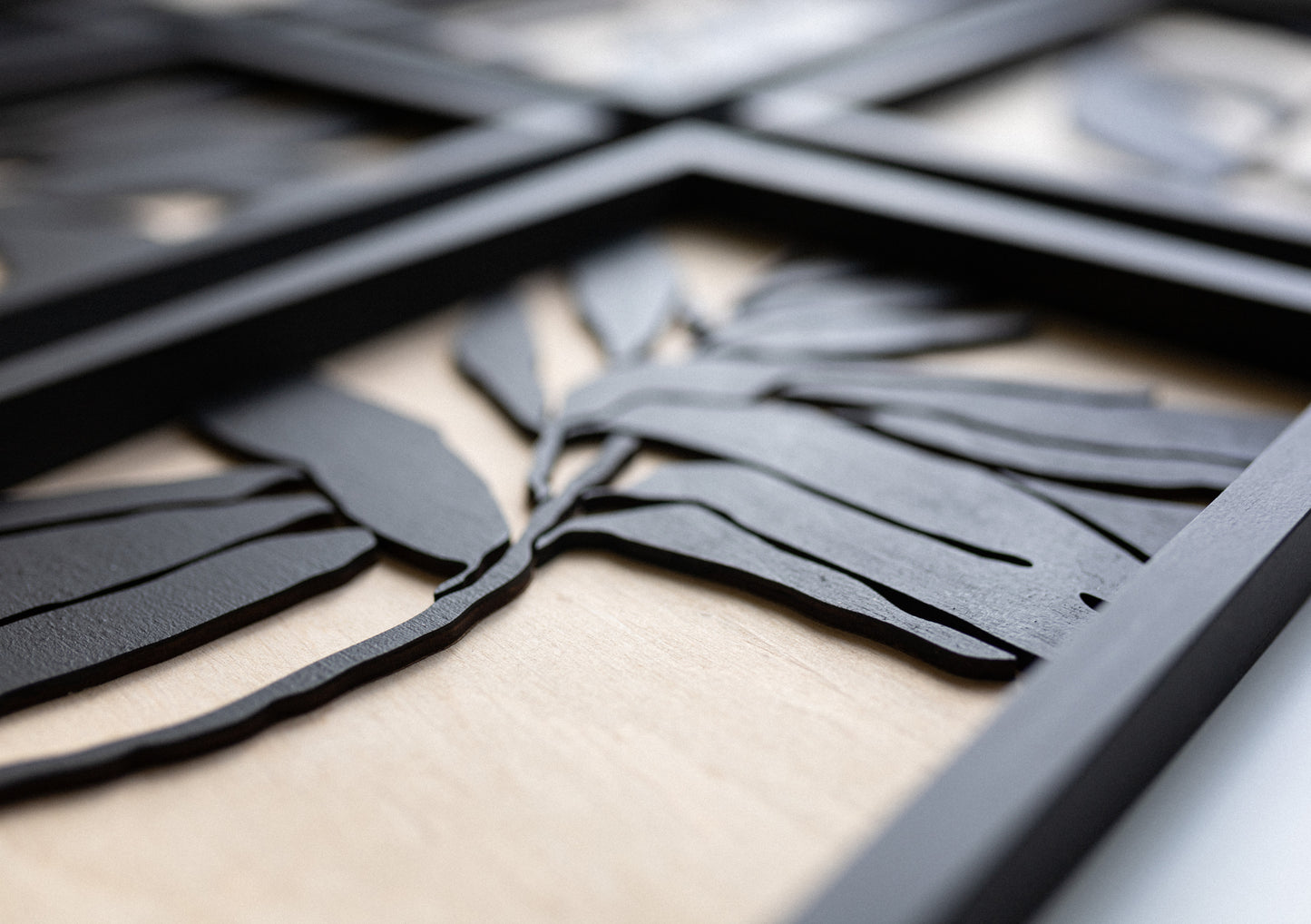 Abstract Leafs Wall Art Set