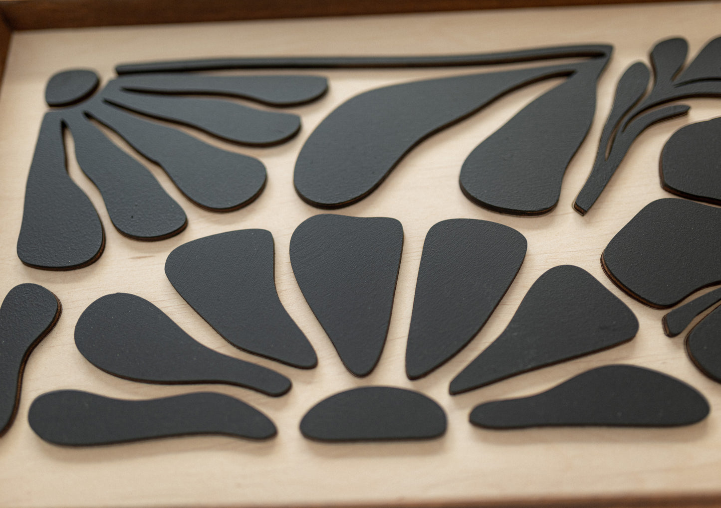 Vertical Floral Wood Wall Panel