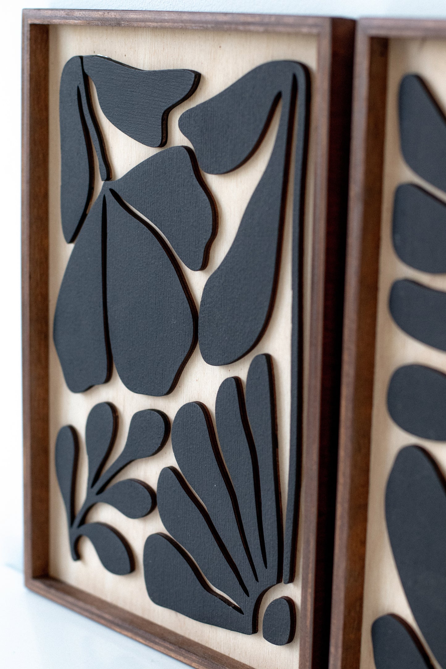 Floral Wood Wall Art Set