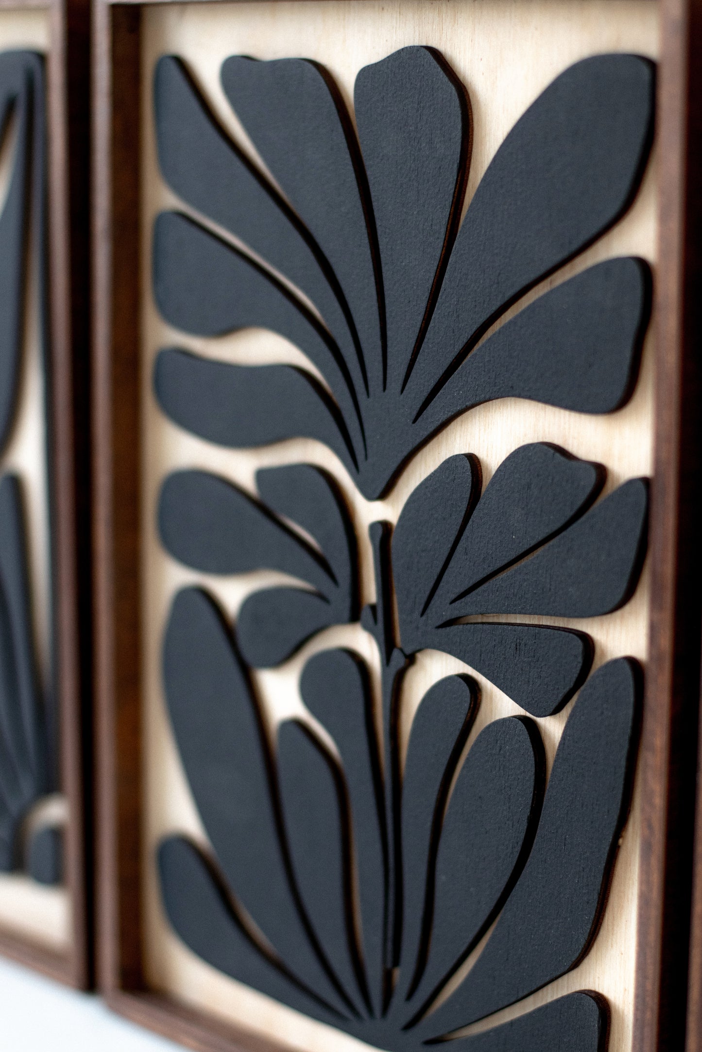Floral Wood Wall Art Set