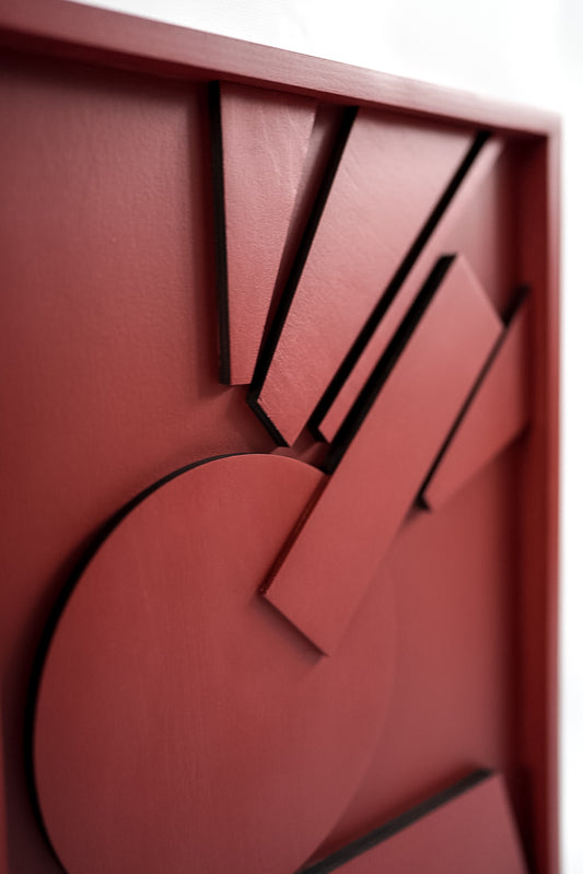 Abstract Geometry Wood Wall Art Panel