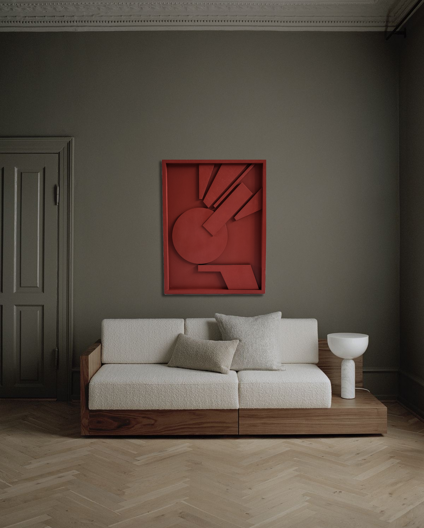 Abstract Geometry Wood Wall Art Panel