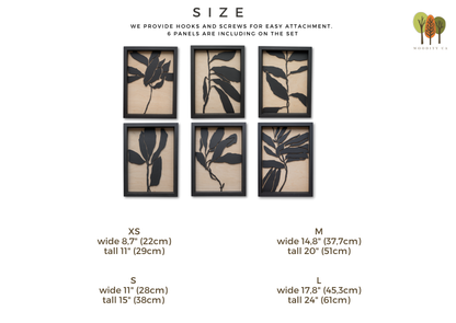 Abstract Leafs Wall Art Set