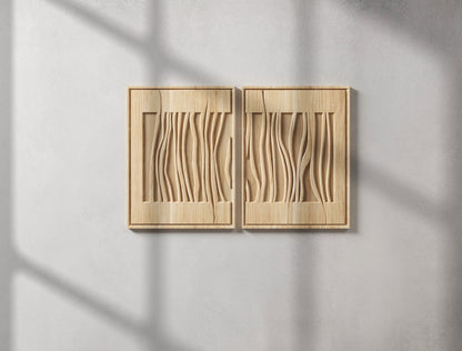 Deep Green Botanic Wall Art Set of 2