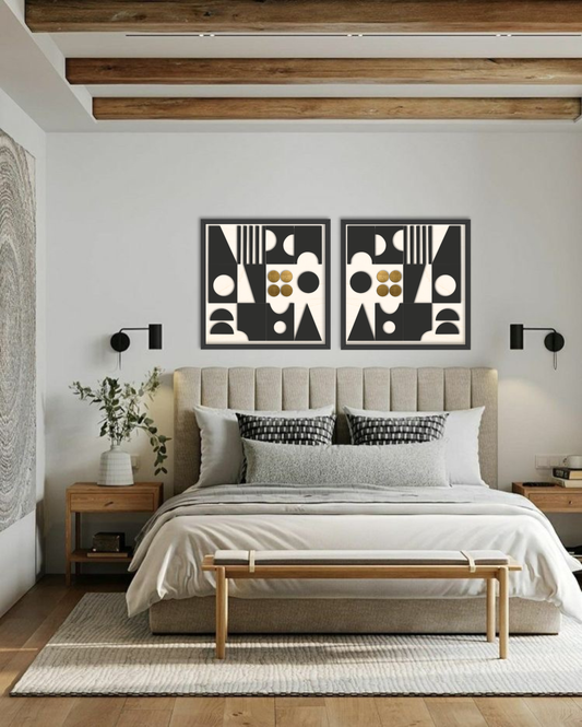 Luxury Square Wood Wall Art