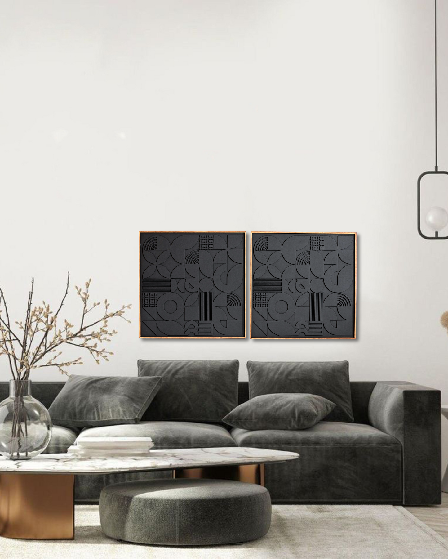 Square Abstract Wood Wall Art