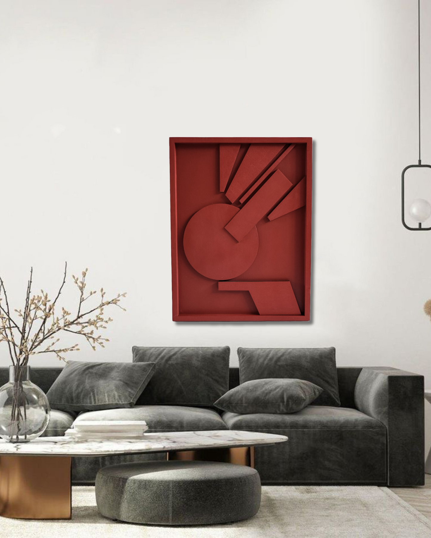 Abstract Geometry Wood Wall Art Panel