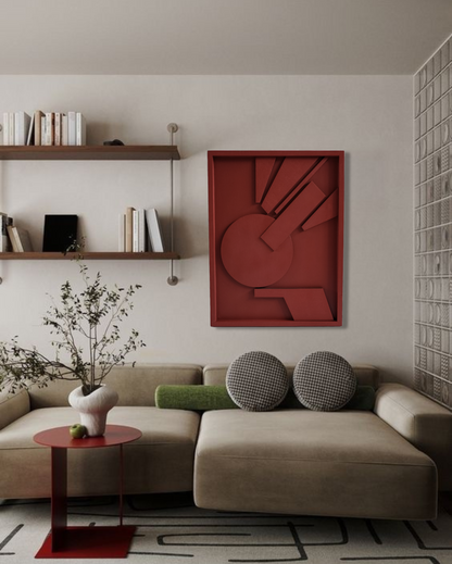 Abstract Geometry Wood Wall Art Panel