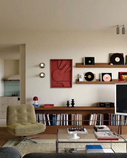 Abstract Geometry Wood Wall Art Panel