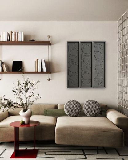 Modern vertical wood wall panel