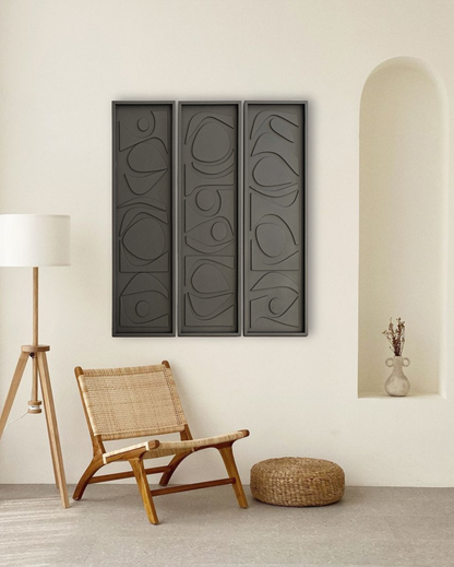 Modern vertical wood wall panel