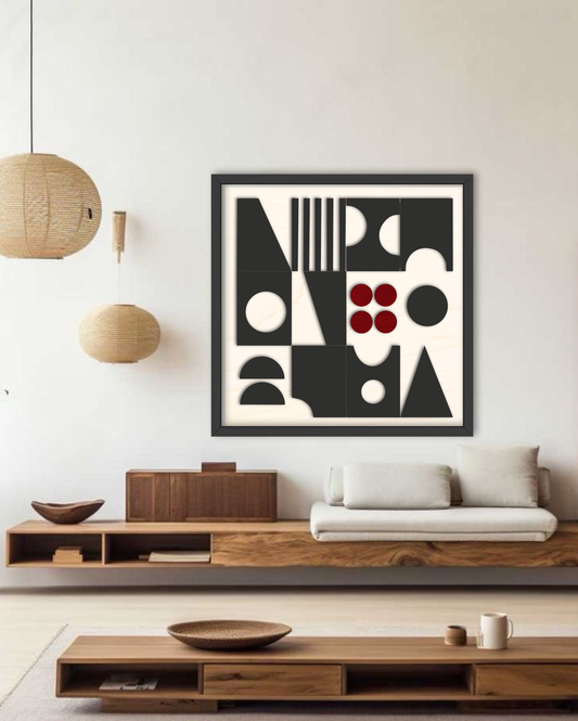 Luxury Square Wood Wall Art