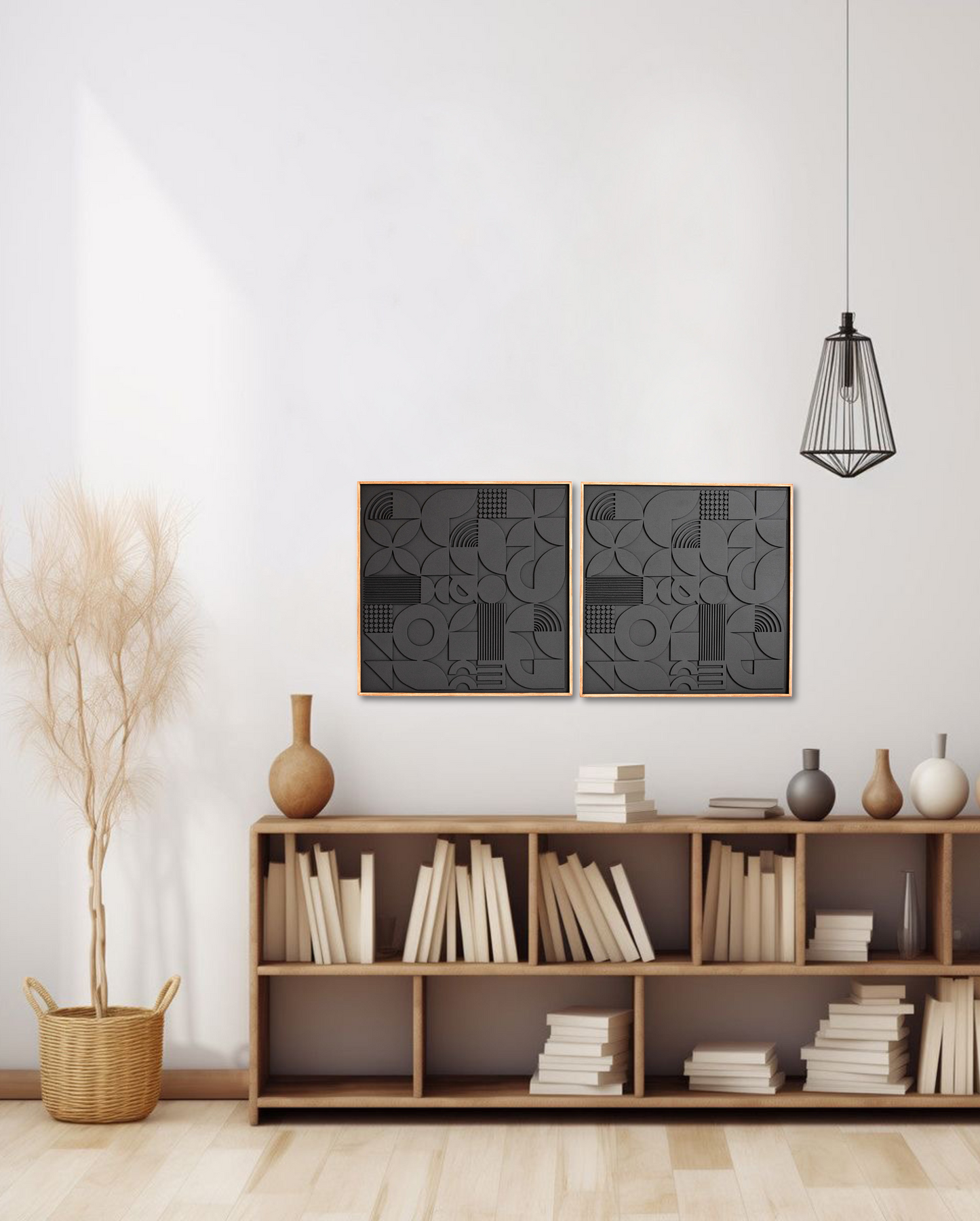 Square Abstract Wood Wall Art