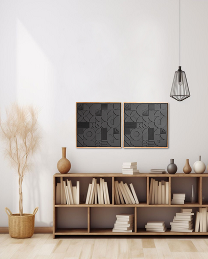 Square Abstract Wood Wall Art