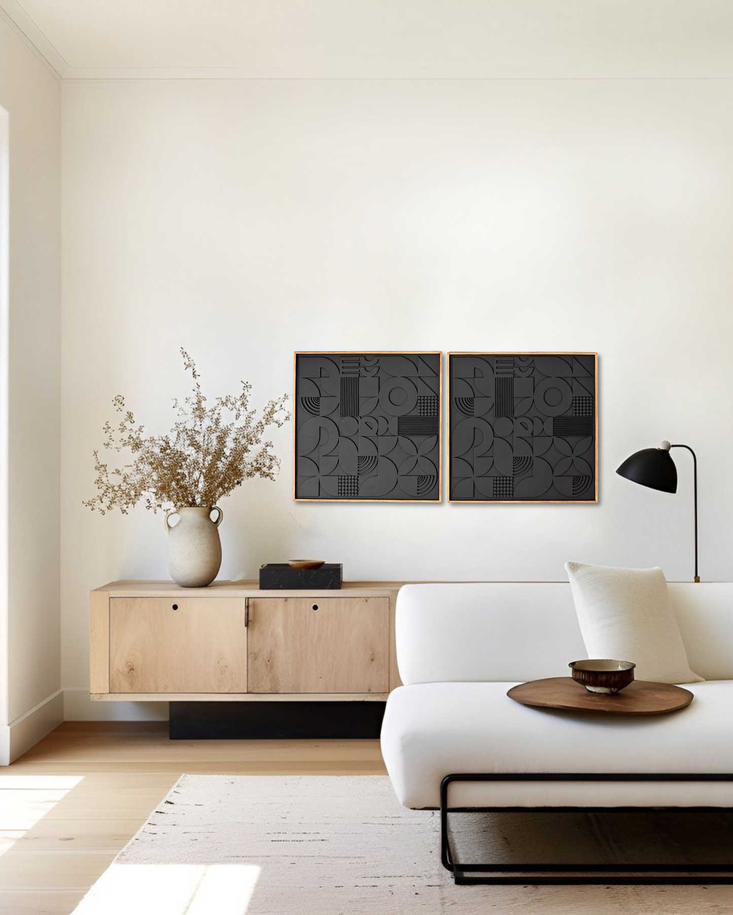 Square Abstract Wood Wall Art