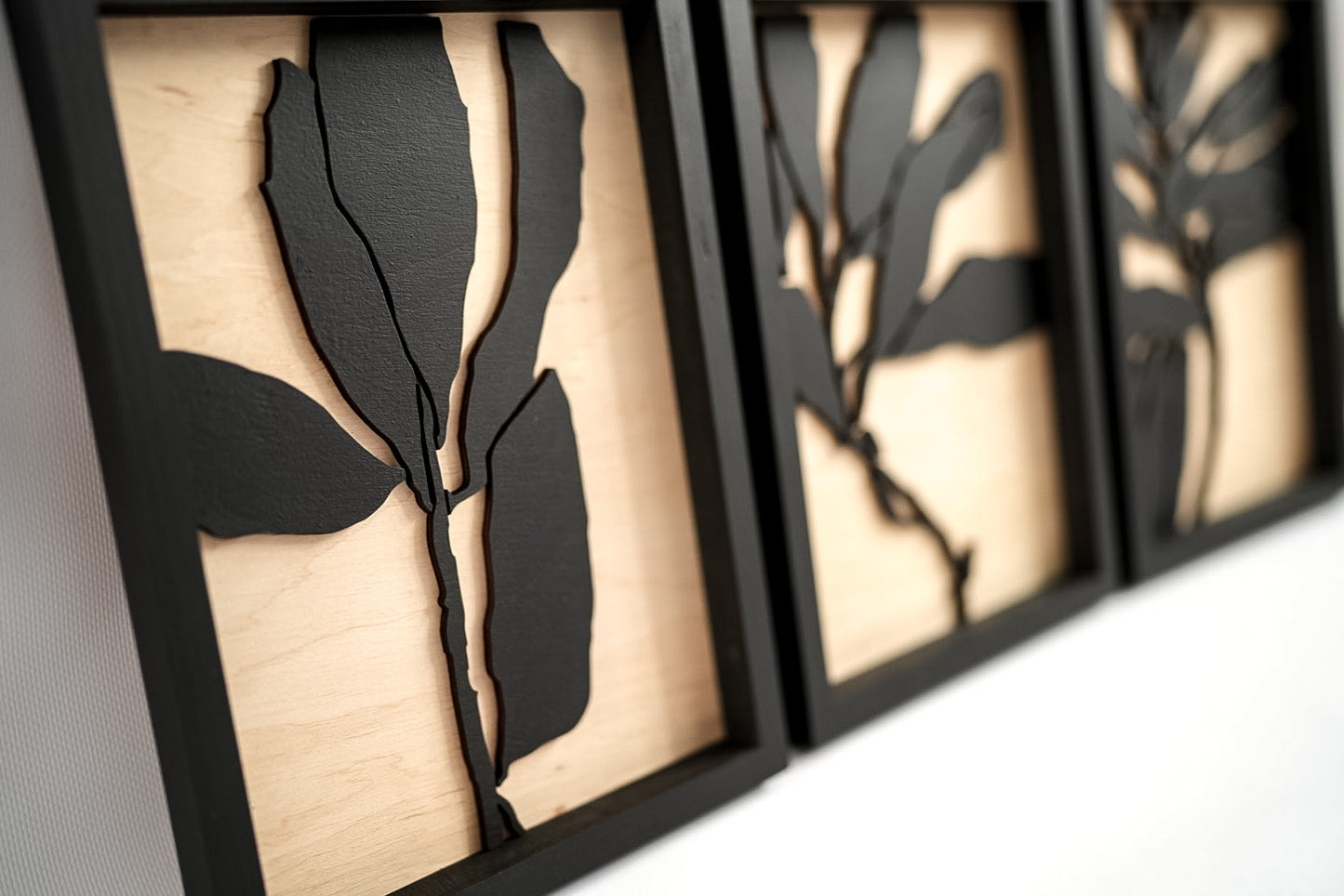 Abstract Leafs Wall Art Set