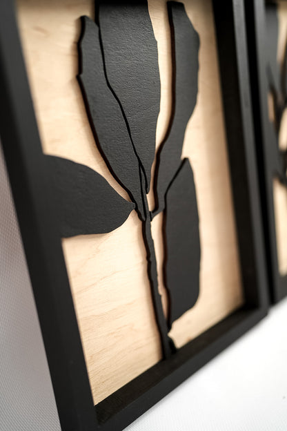 Abstract Leafs Wall Art Set