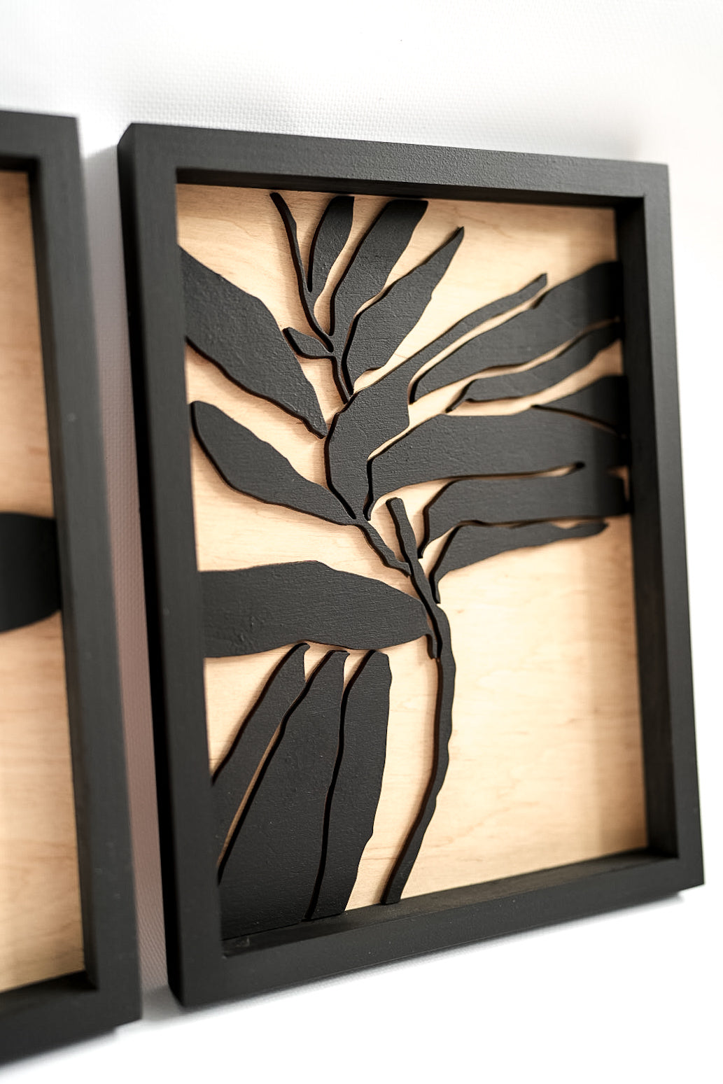 Abstract Leafs Wall Art Set