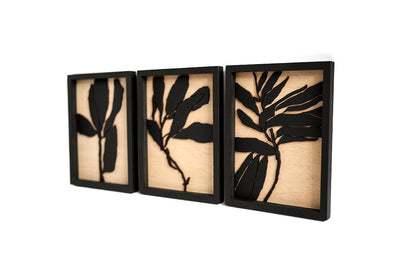 Abstract Leafs Wall Art Set