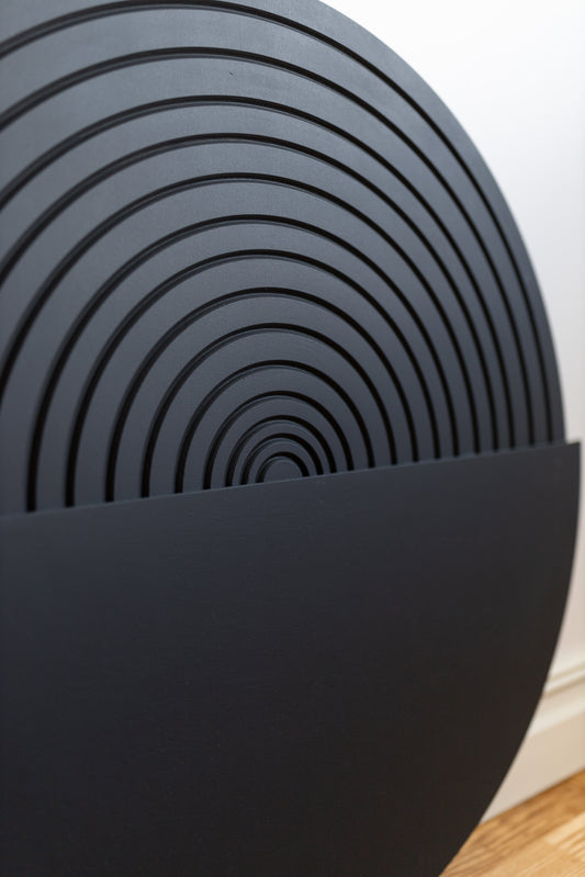 Black Circle Wood Wall Art