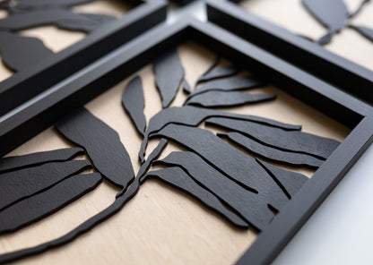 Abstract Leafs Wall Art Set