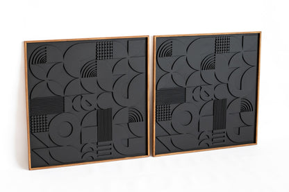 Square Abstract Wood Wall Art