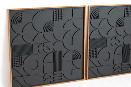 Square Abstract Wood Wall Art