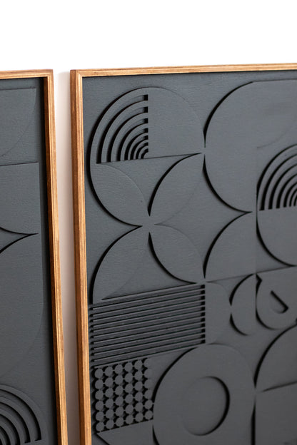 Square Abstract Wood Wall Art