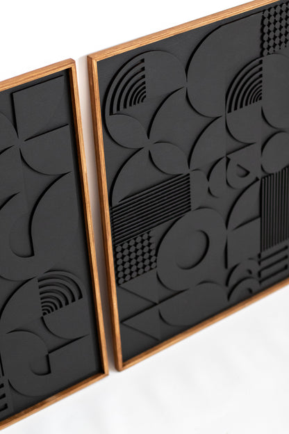 Square Abstract Wood Wall Art