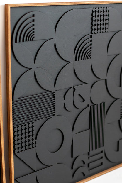 Square Abstract Wood Wall Art