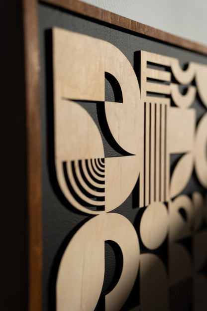 Bauhaus Wood Wall Art