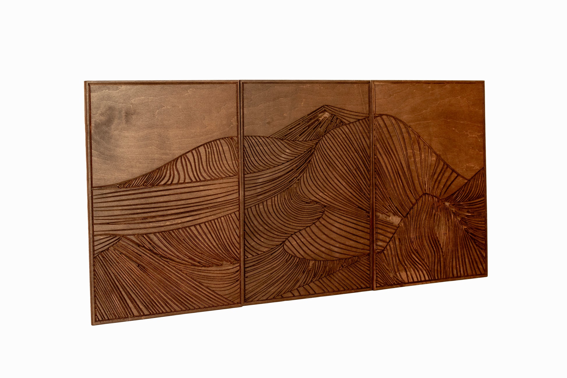 Wooden mountain wall panels