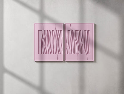 Deep Green Botanic Wall Art Set of 2