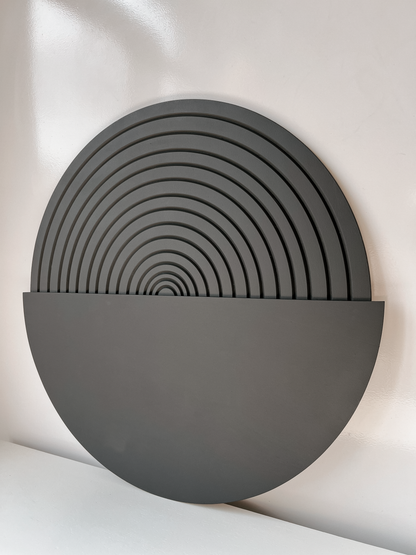 Black Circle Wood Wall Art