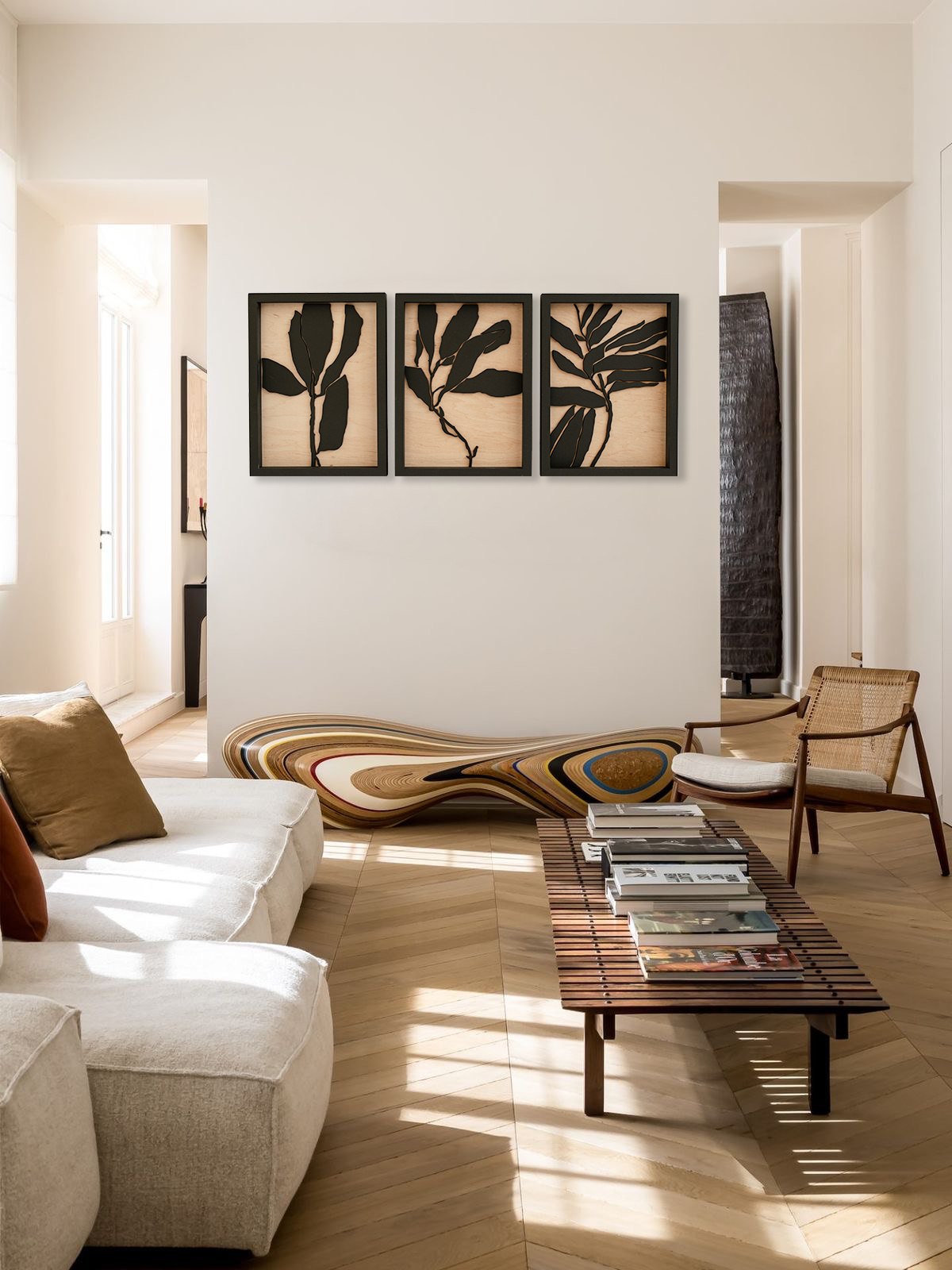 Abstract Leafs Wall Art Set