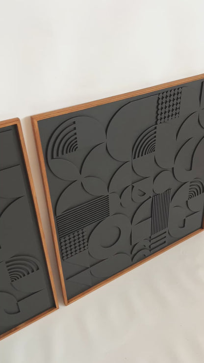 Square Abstract Wood Wall Art