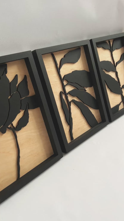 Abstract Leafs Wall Art Set