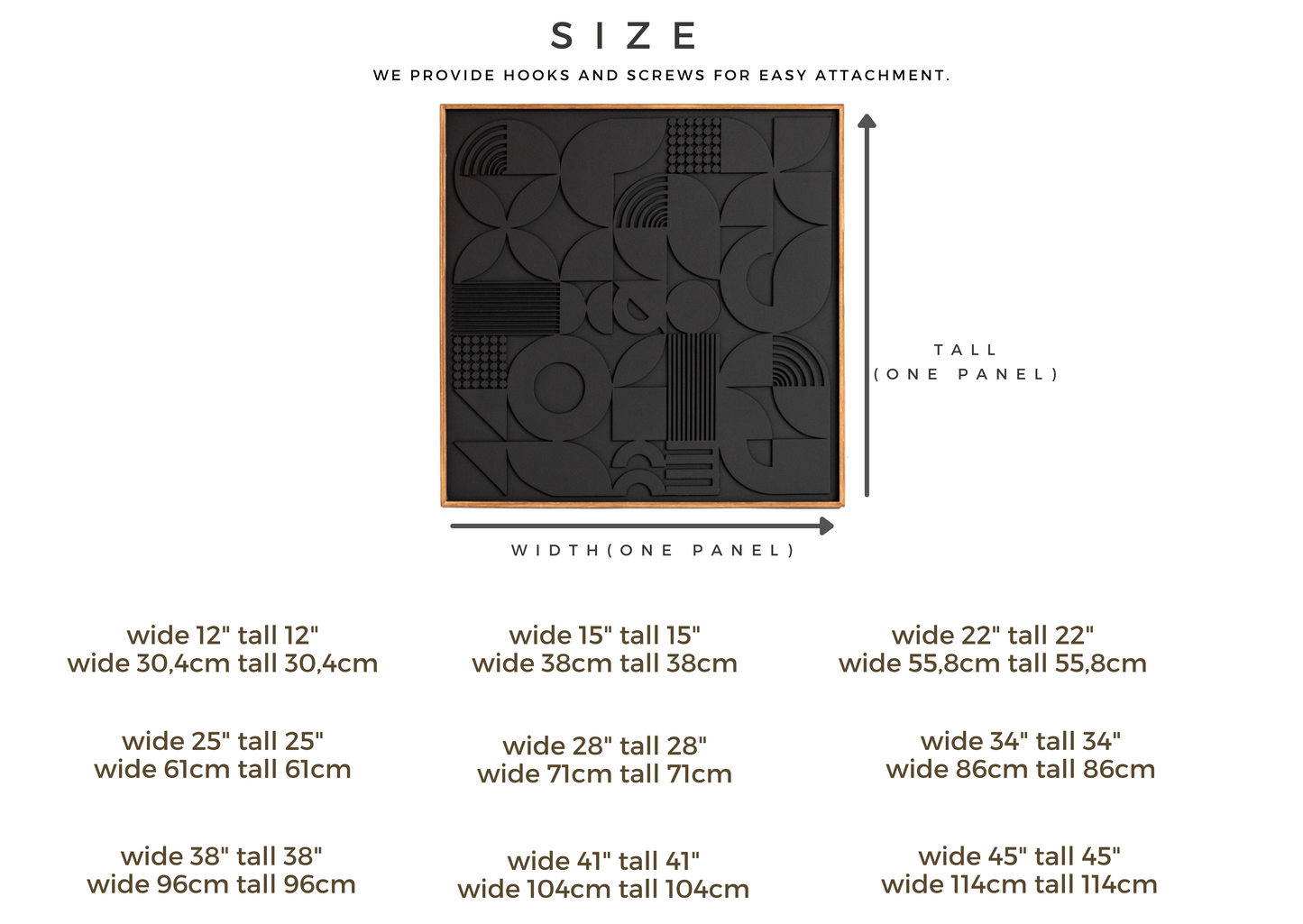 Square Abstract Wood Wall Art